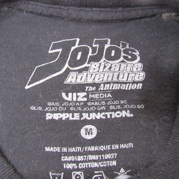 JoJo's Bizarre Adventure Adult Medium Black Neon Pink T-shirt Spell Out E-Boy - Picture 3 of 6